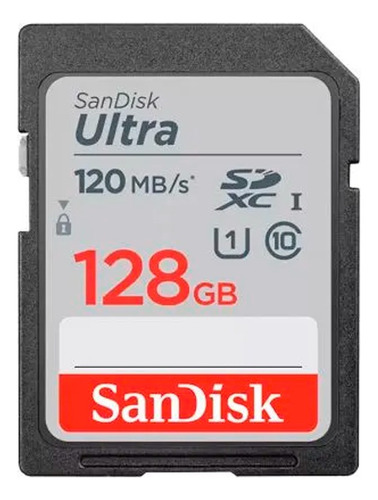 Memoria Sandisk Sd Ultra Sdxc 128gb Uhs-i Clase-10 U1 120mbs