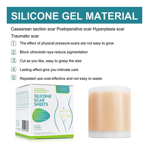 Y Cinta De Silicona For Cicatrices Hoja De Eliminación