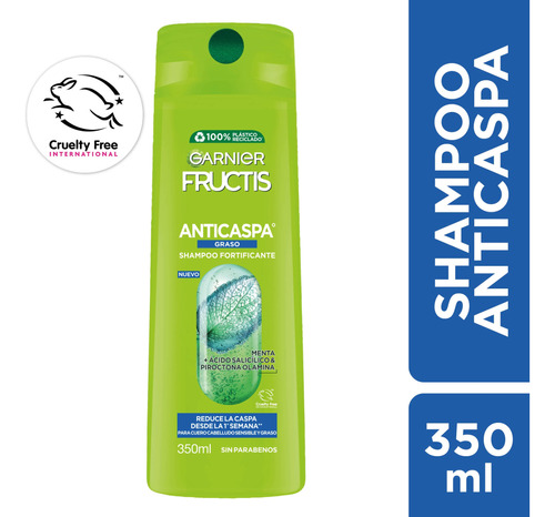 Shampoo Garnier Fructis Anticaspa Menta 350ml