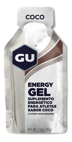 Gu Energy Gel Sabor Água De Coco Repositor Energético Atletas 1 Sachê 32g