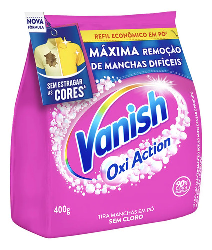 Tira Manchas em Pó Vanish Oxi Action para Roupas Coloridas Refil 400g