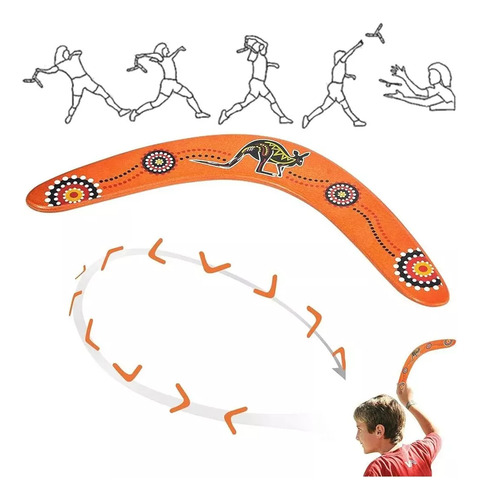 Boomerang De Madera Flying To The Device V-word Dart Al Aire