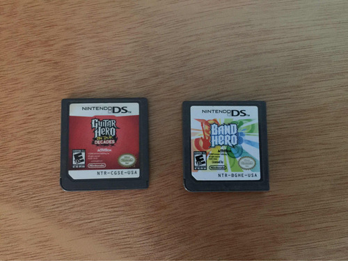 Guitar Hero Ds Y Band Hero Ds Cartuchos Para Nintendo Ds