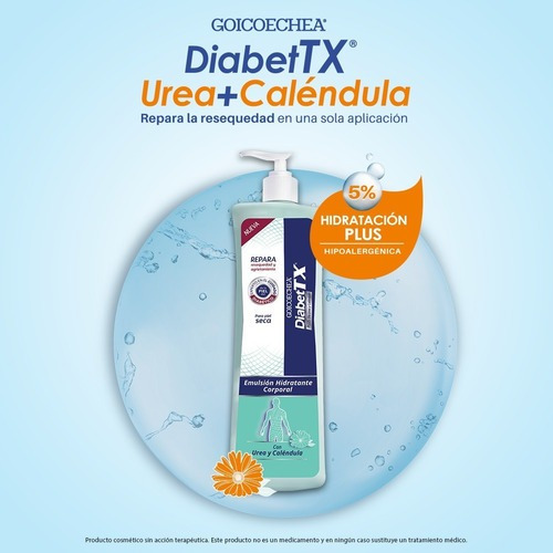 Goicoechea Diabet Tx Emulsión 5% Urea Y Caléndula 200 Ml