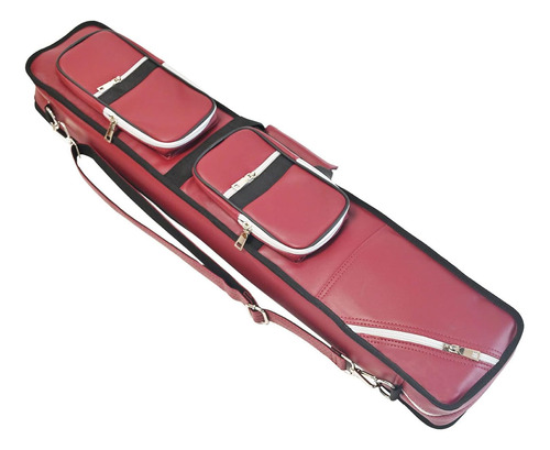 4x8 Pool Cue Case Billar Stick Estuche De Transporte Cuero C