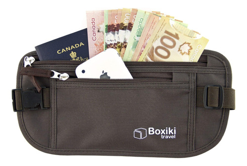 Boxiki Travel Money Belt - Cinturón De Dinero Con Bloqueo Rf