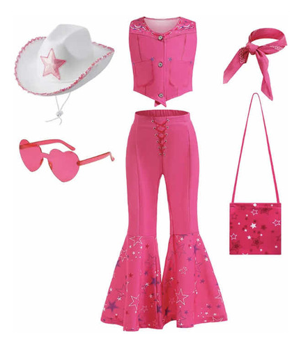 Disfraz Rosa Para Niña Personaje Barbie Con Accesorios