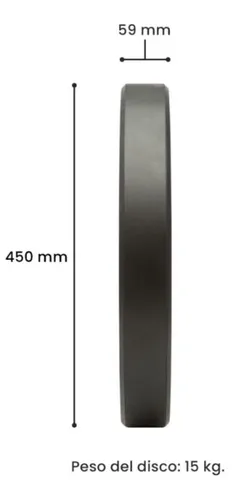 Disco Olimpico Bumper Plate Hwm Unidad Biogymstore