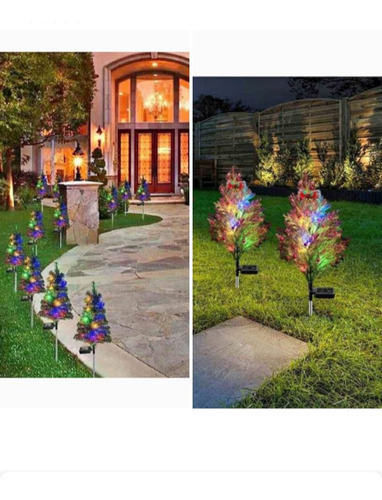 Luces Solares De Navidad Modelo Árbol Estacas 