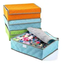 Comprar Pack 2 Caja Organizadora Para Ropa Interior Medias Con Tapa