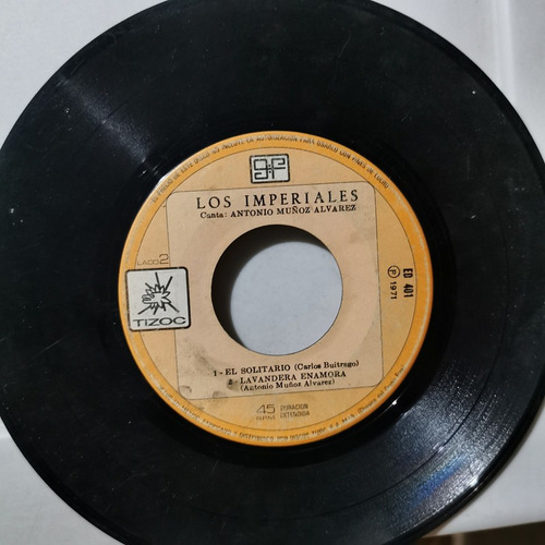 Disco 45 Rpm: Los Imperiales- El Pollo Vallenato