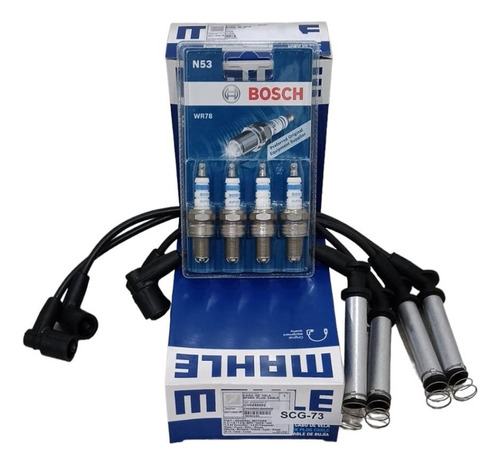 Juego Cables Mahle + Bujias Bosch 4 Elect Spin 1.8 8v