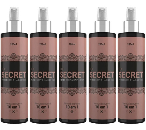 Kit 5 Elixir Capilar Da Sedução The Secret Rosa 10 Em 1