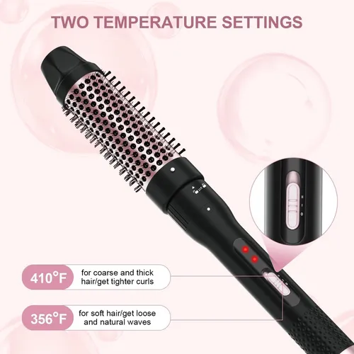 Cepillo Rizador Iónico 38 Mm Doble Voltaje 2 En 1 Mmg
