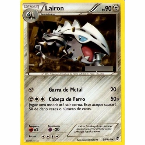 Lairon - Pokémon Metal Incomum - 58/101 - Pokemon Card Game