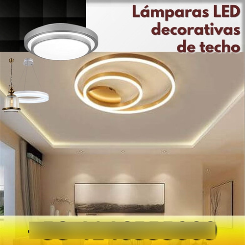 Lampara Led De Techo 48w 2 Ovalos Transv Araña 3000k 85-265v