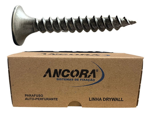Parafuso Drywall Gesso Gn25 3,5x25mm Agulha 1000un Ancora