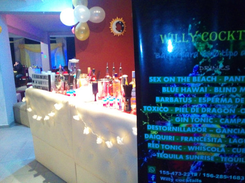Imagen 3 de 5 de Barra Libre De Tragos Para Eventos Barra Movil Bartender