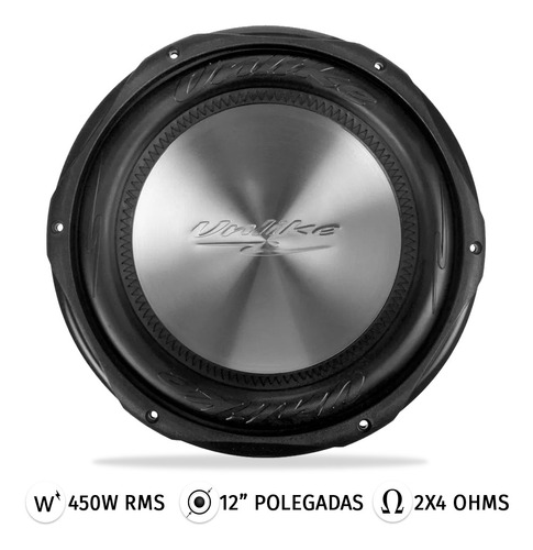 Woofer 12 Polegadas 2x4 Ohms 450 Rms Alumínio Bobina Dupla