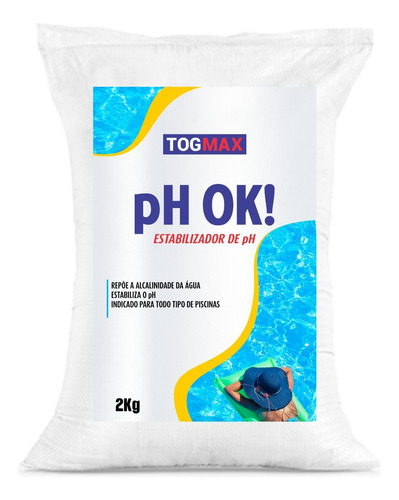 Ph Ok 2kg Cuidador De Ph Piscina Água Cristalina Tog Max