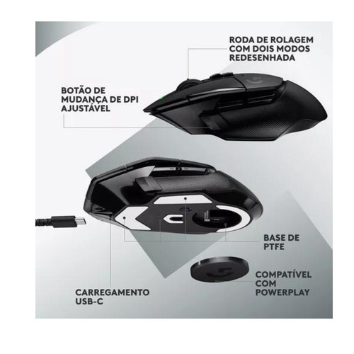 Mouse Gamer Sem Fio G502 X Lightspeed Preto Logitech