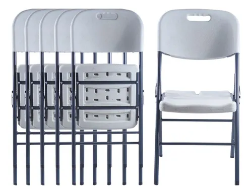 comprar Paquete De 6 Sillas Plegables Blancas Color Blanco
