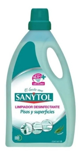 Sanytol De 5 Litros, Elimina El 99.9% De Virus Y Bacterias