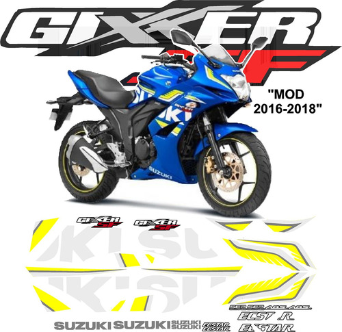 Calcomanias Stickers Susuki Gixxer Sf 150 2016-2018