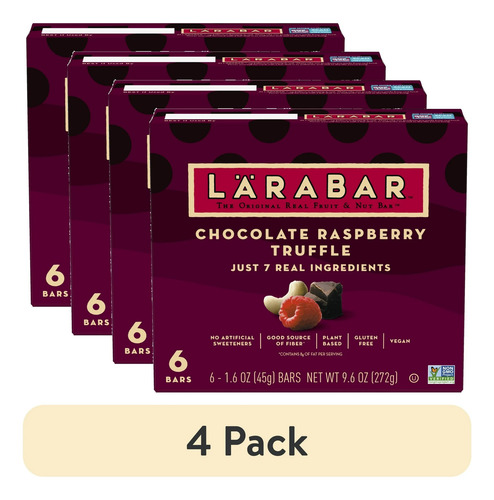 Larabar Bars Trufa De Frambuesa 6u Veganas 4pack