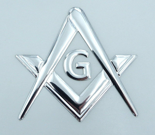 Mason Masonic Chrome Silver Decal Emblem 3d Sticker Car...