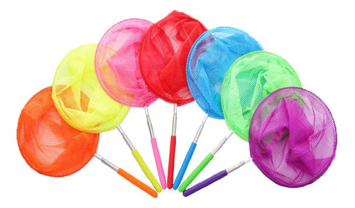 3pcs Niños Telescópica Mariposa Red De Pesca Extensible