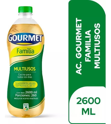 Aceite Gourmet Familia 2600 Ml - L A $21