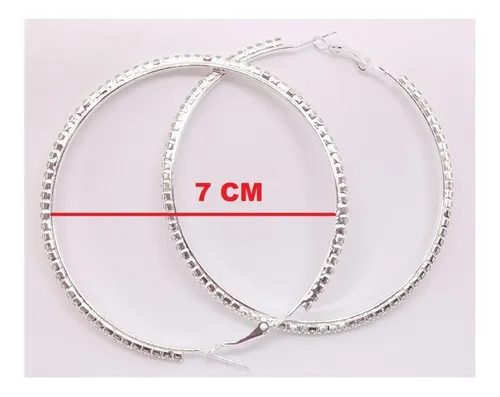Aros argollas grandes con strass hotsell