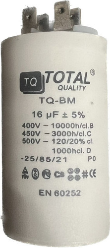 Capacitor De Marcha 16 Mfd 450 Vac