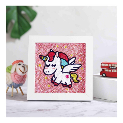 Hh Pintura De Diamante De Bricolaje 5d, Unicornio Blanco