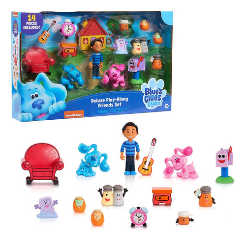 Set Figuras Las Pistas De Blue + Amigos Accesorios 14 Piezas