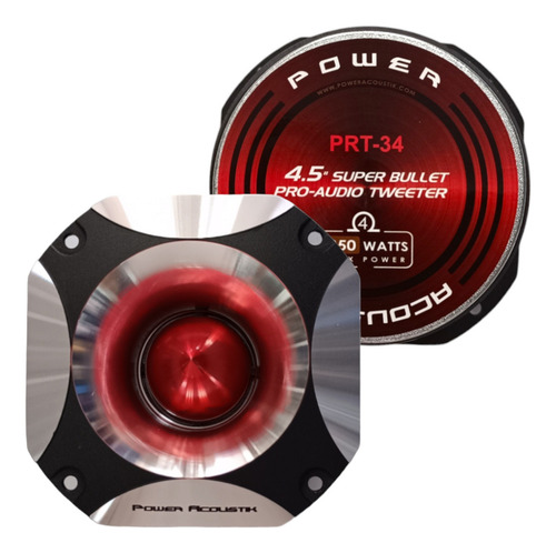 Tweeters Para Open Show Power Acoustik Prt-34 350w 4.5 PLG Color Negro