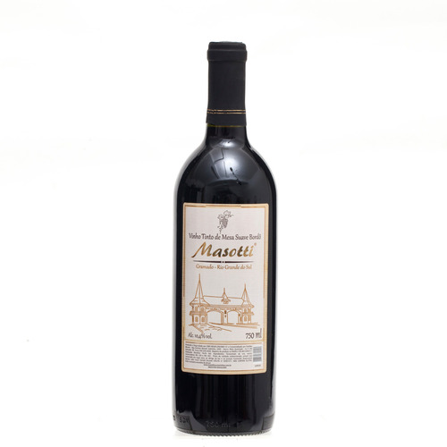 Vinho Tinto De Mesa Suave Bordô - Masotti