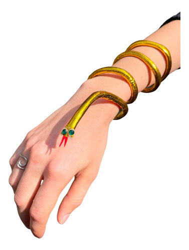 Pulsera Brazalete Cleopatra Serpiente Disfraz Cotillon  Oro