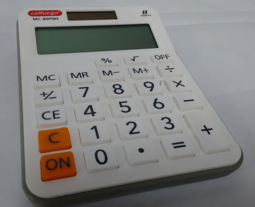 Calculadora Calfuego Mc-80 P Color Blanco