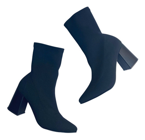 Imagen 2 de 10 de Botin Stretch Felipe Rentería Tacón 7cms Botas Mujer Moda