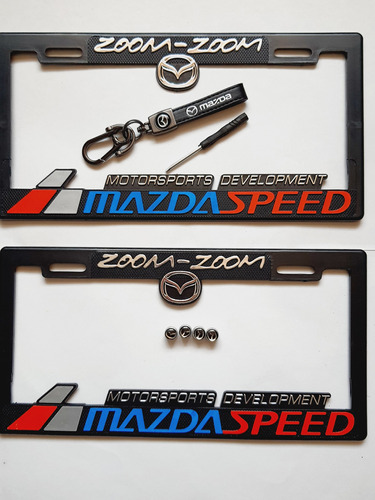 Mazda Portaplacas Llavero Y Tapones De Valvula