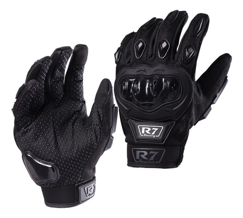 Guantes Vel R7 Racing Negro R7-1 Touch/limpiador Mica