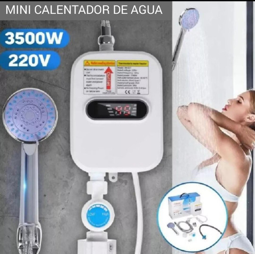 Mini Calentador Agua 220 Con Ducha Agua Caliente Instantánea