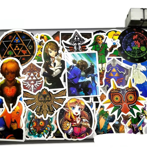 Imagen 1 de 6 de 50 Stickers Calcomanías Link Videojuego The Legend Of Zelda 