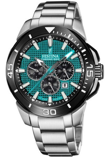 Reloj Festina Hombre Acero Crono Bike Verde Fecha F20641.3