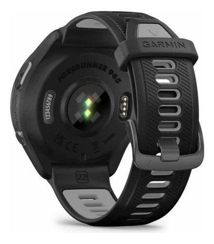 Smartwatch Garmin Forerunner 965 010-02809-00 Sport 1.4" caixa 47mm de polímero preta, pulseira preta e o arco cinza-escuro de titânio com revestimento dlc
