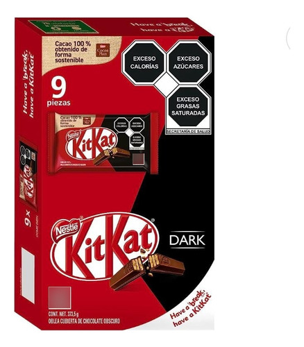 Kitkat Chocolate Obscuro 9 Pz De 41.5 Gr