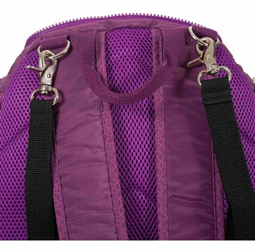 Pañalera Estilo Backpack Con Print Unisex Cloe Mom & Baby Un Color MORADO1 Diseño de la tela