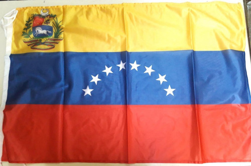 Imagen 1 de 2 de Bandera Venezuela 7 Estrellas Escudo Original 60 X 90cm